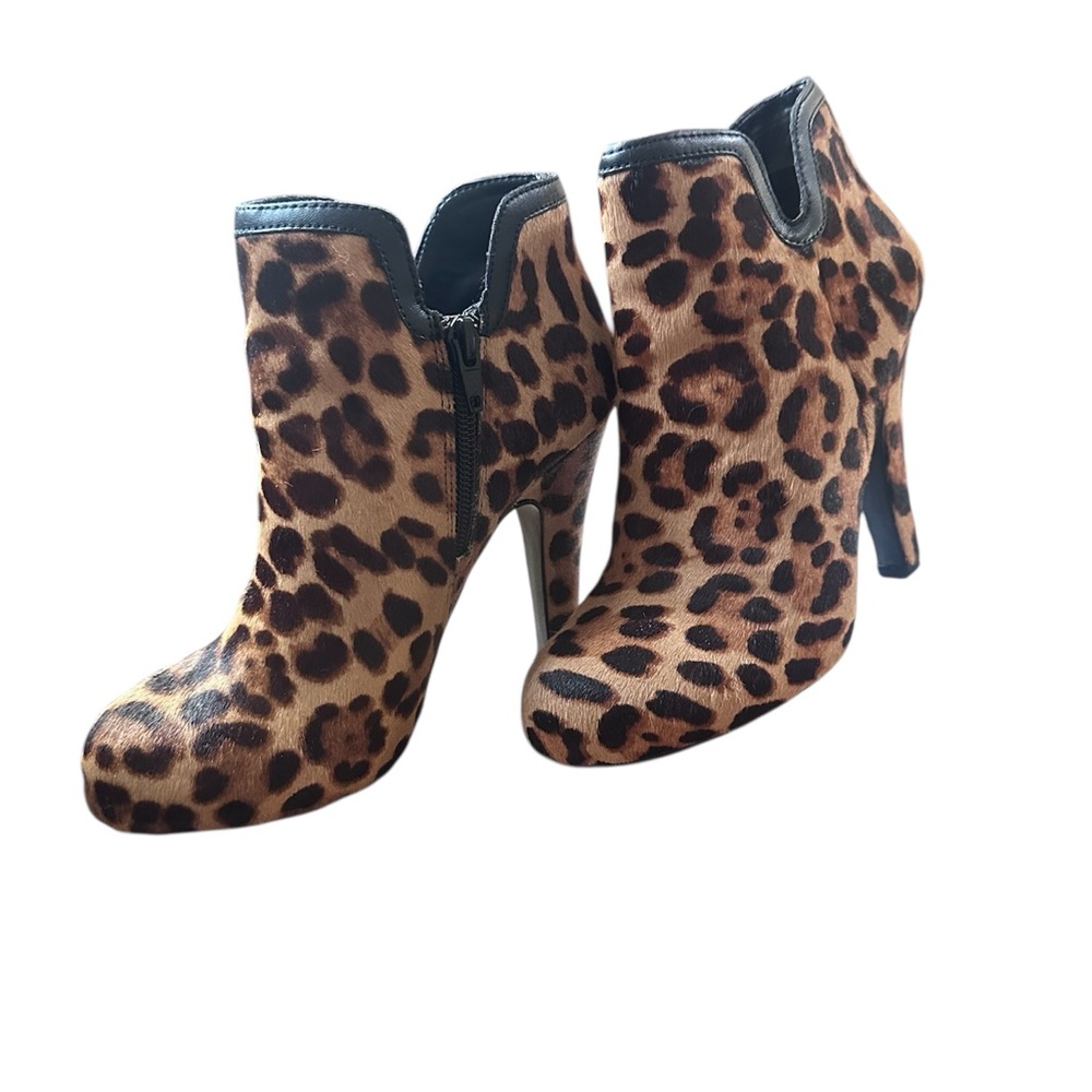 Gianni Bini Leopard Print Ankle Booties